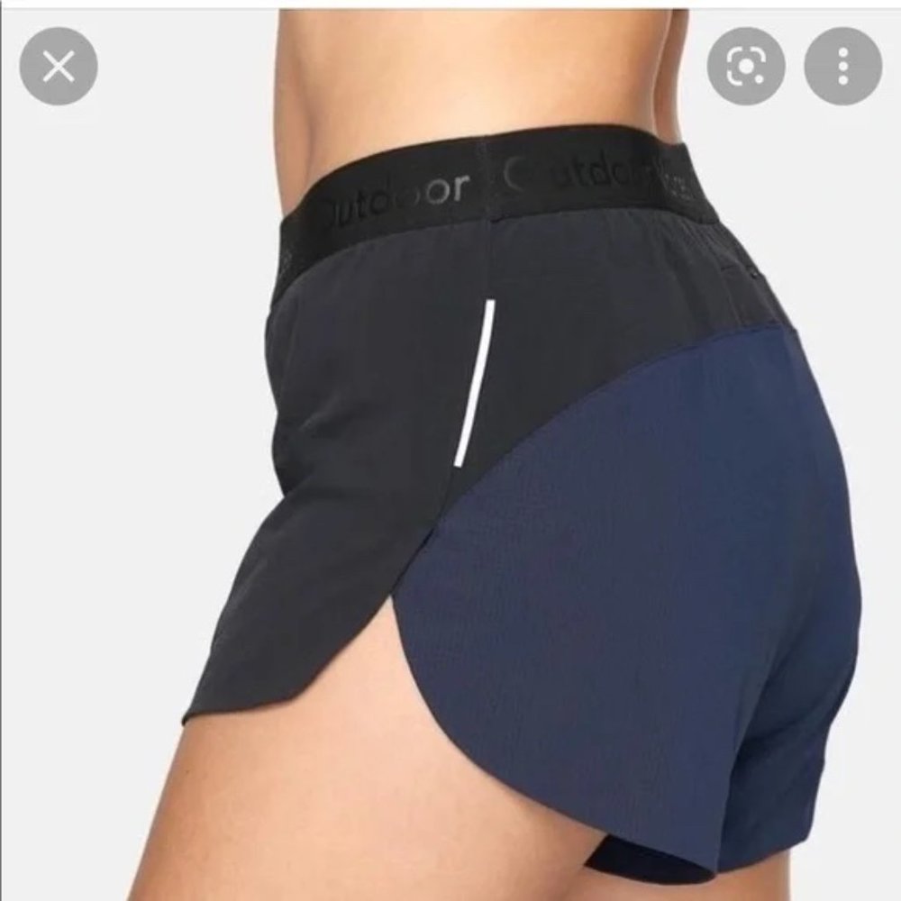 Outdoor Voices The Run Shorts, Navy & Black, Size Small